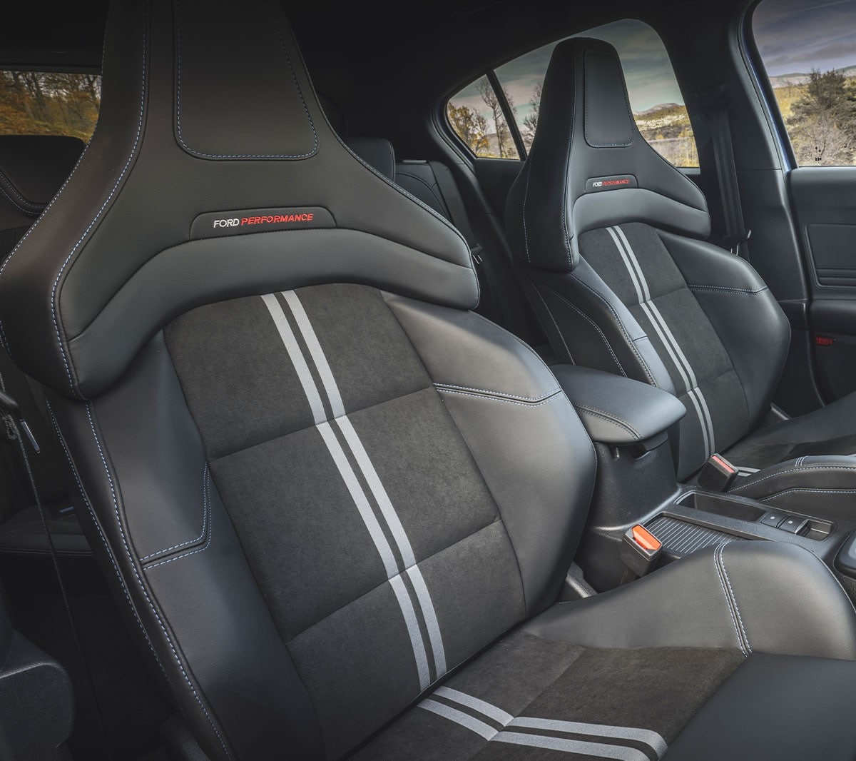 14-way adjustable Ford Performance seats
