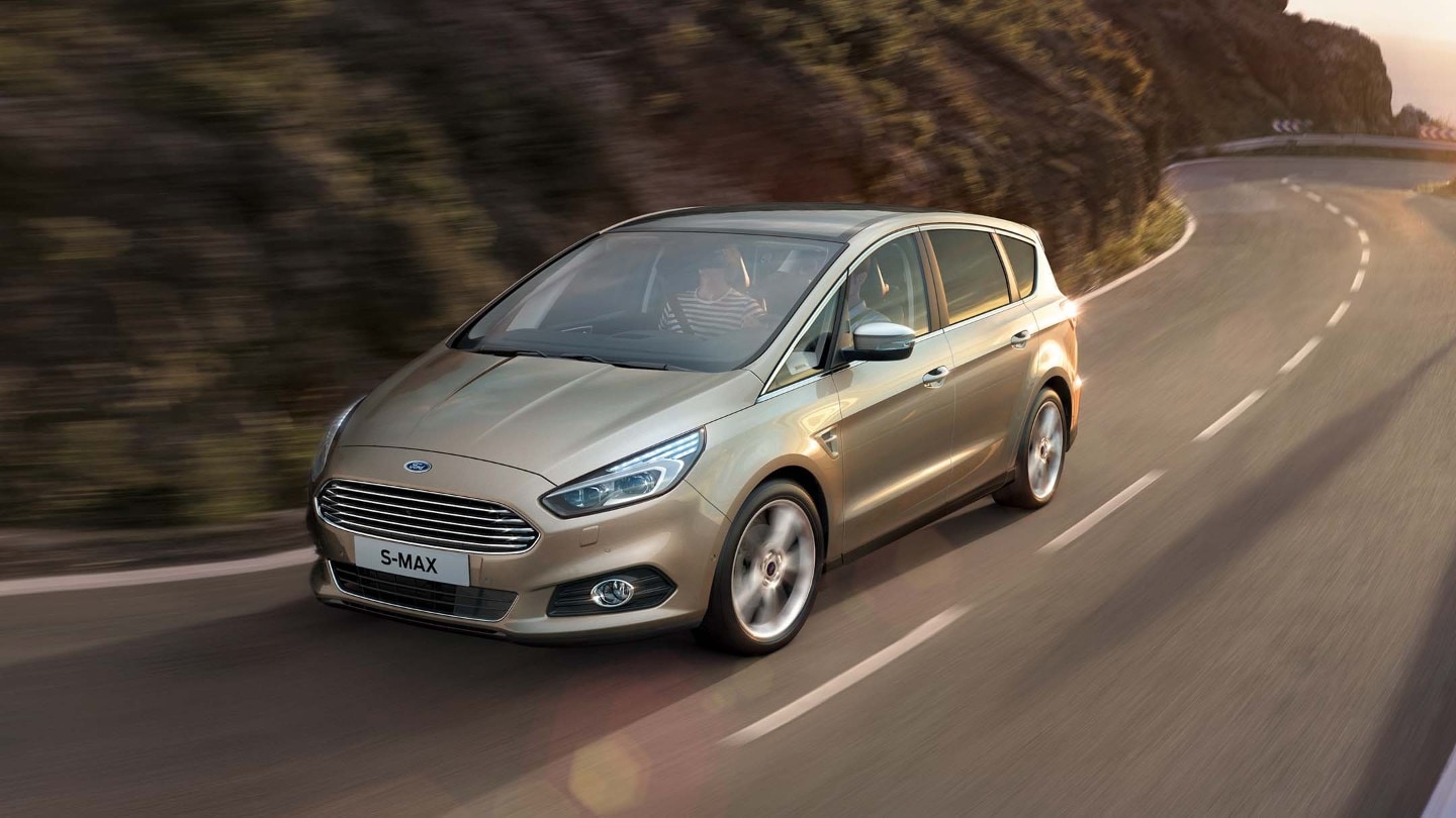 Ford Galaxy driving in the nature