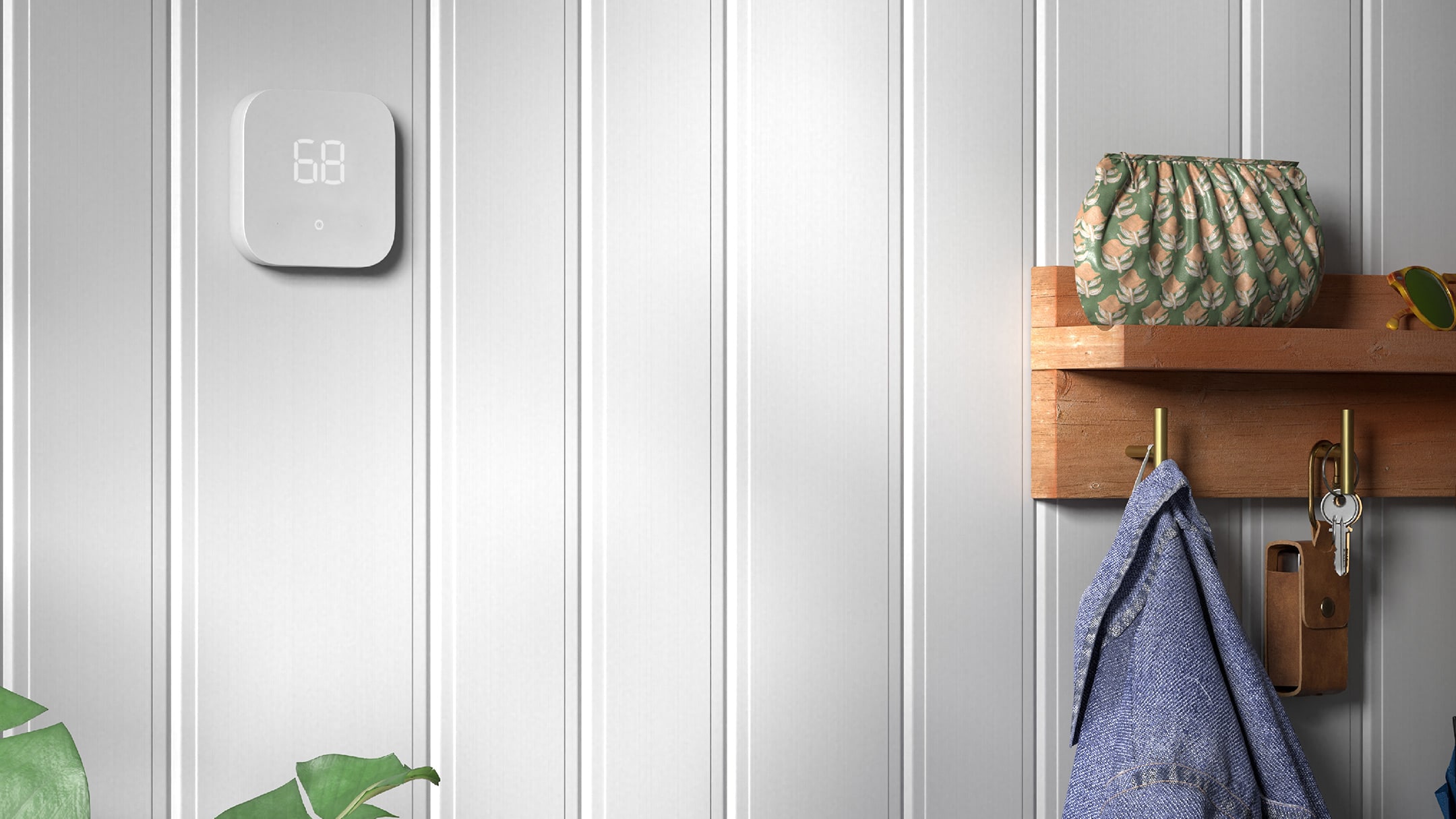 Alexa smart home device on white wall