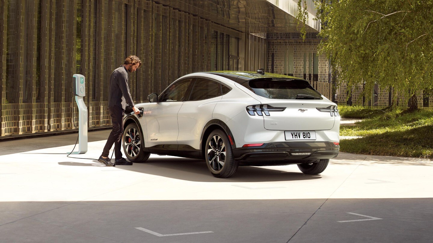 AllElectric Ford Mustang MachE SUV charging Ford UK