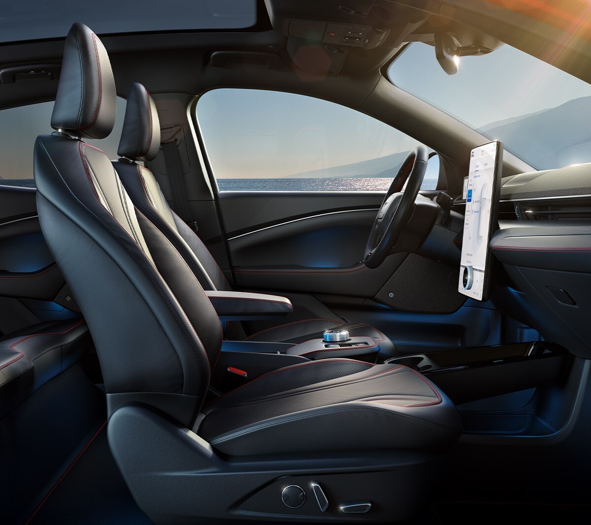 All-New Ford Mustang Mach-E interior showing seats and spacious interior