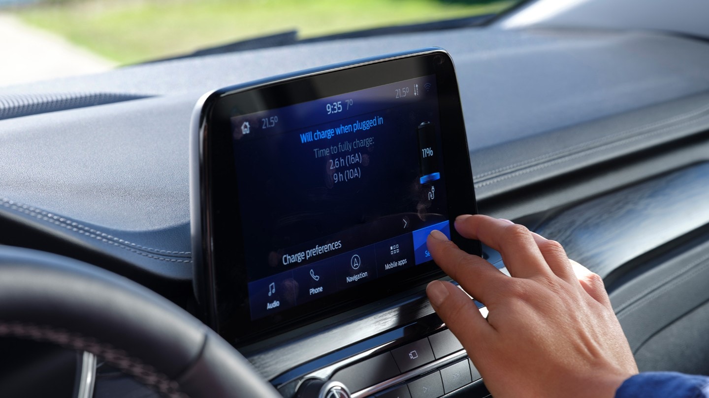 All New Ford Kuga interior showing SYNC3 and steering wheel