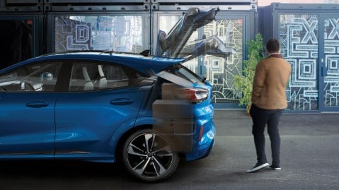 Ford Puma ST displaying power tailgate