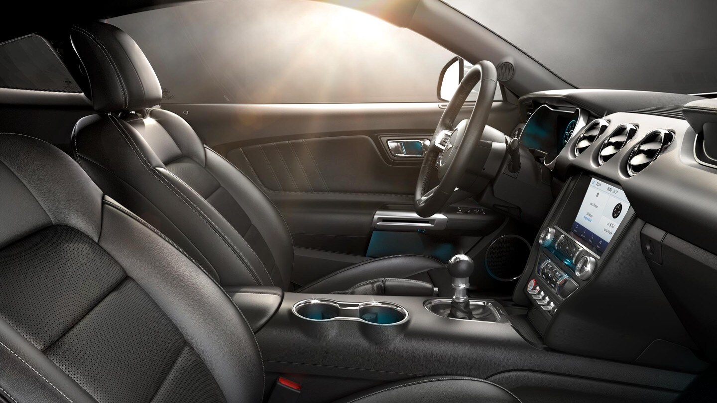 Ford Mustang GT interior cockpit view