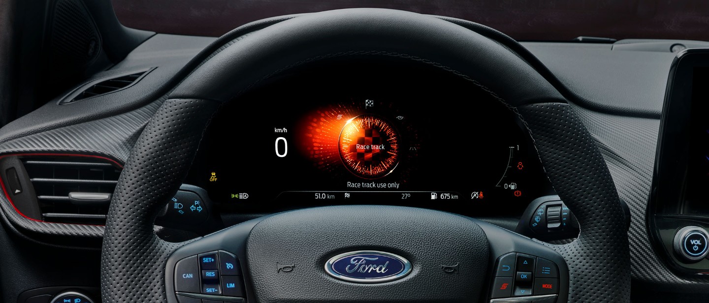 Ford Puma ST dashboard showing drive modes