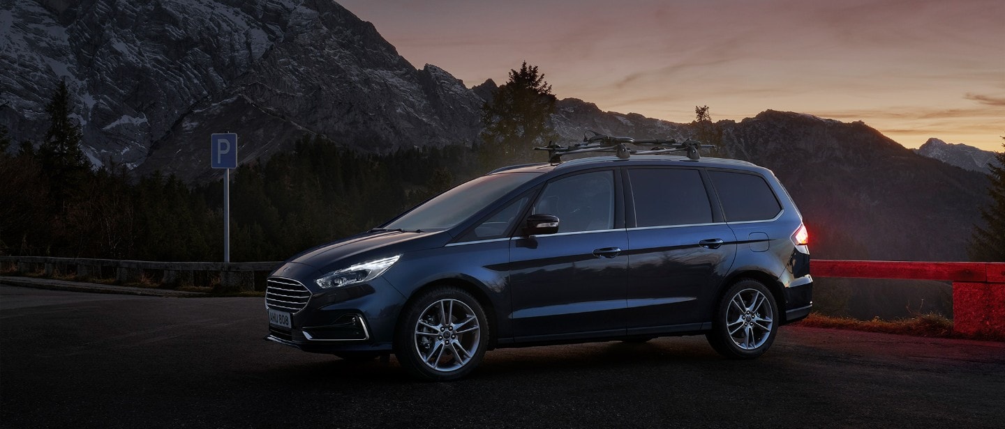 Ford Galaxy Titanium side view at sunset