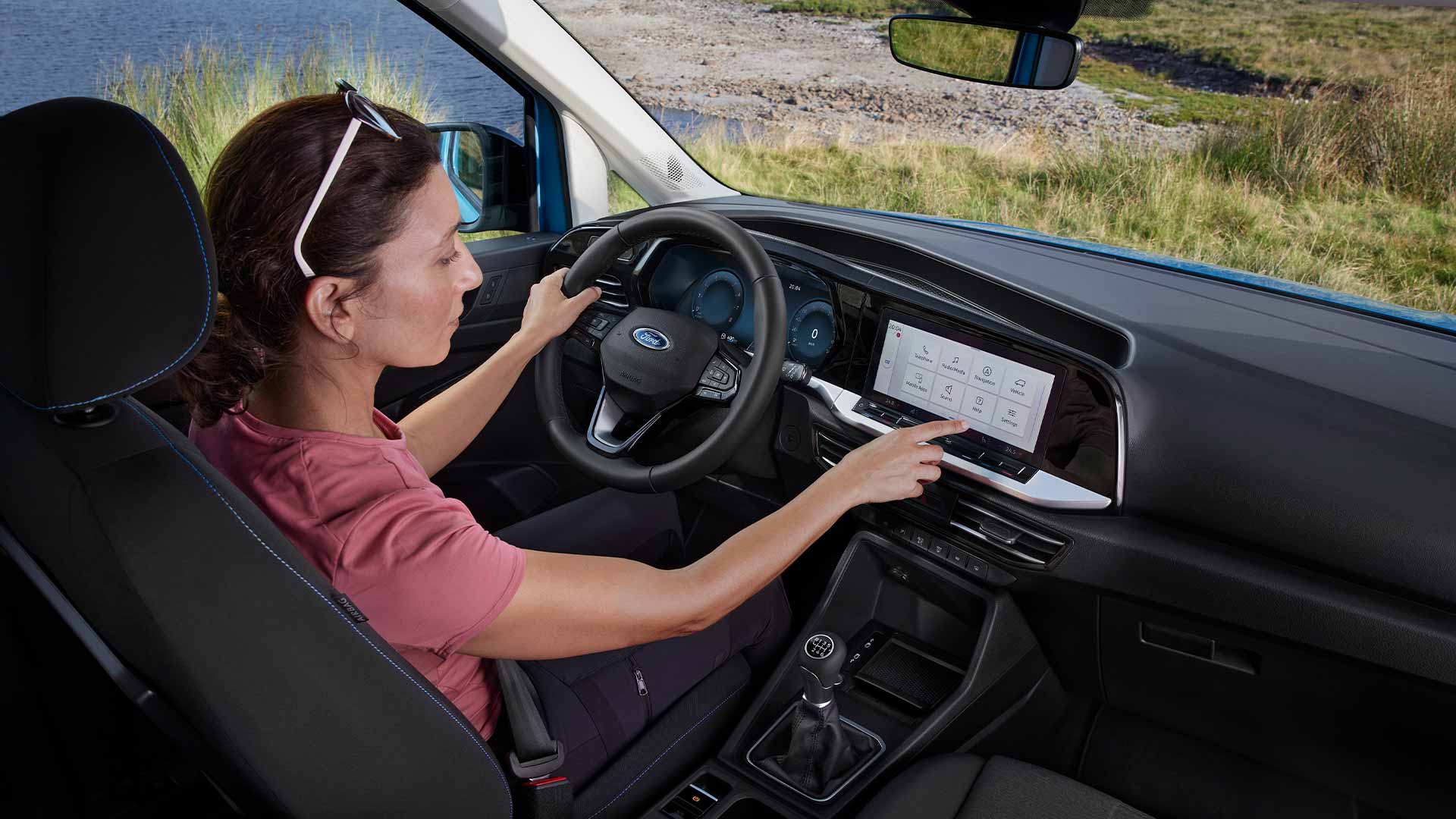 Ford Tourneo Connect digital interface close up