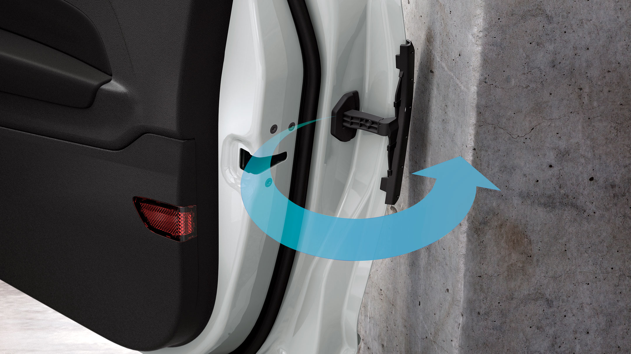 Ford Fiesta showing door edge protector