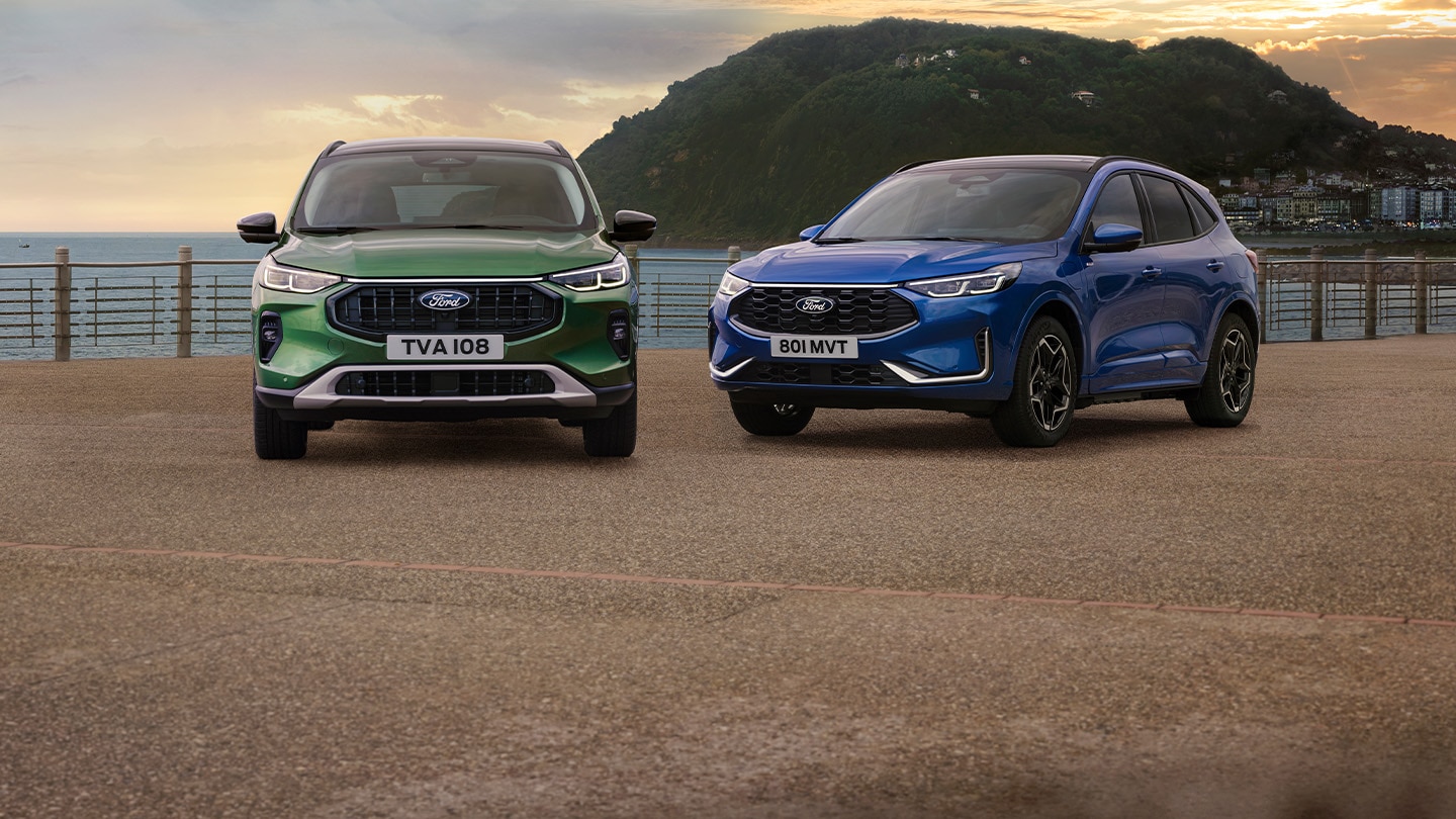 New Ford Kuga on a beach front view