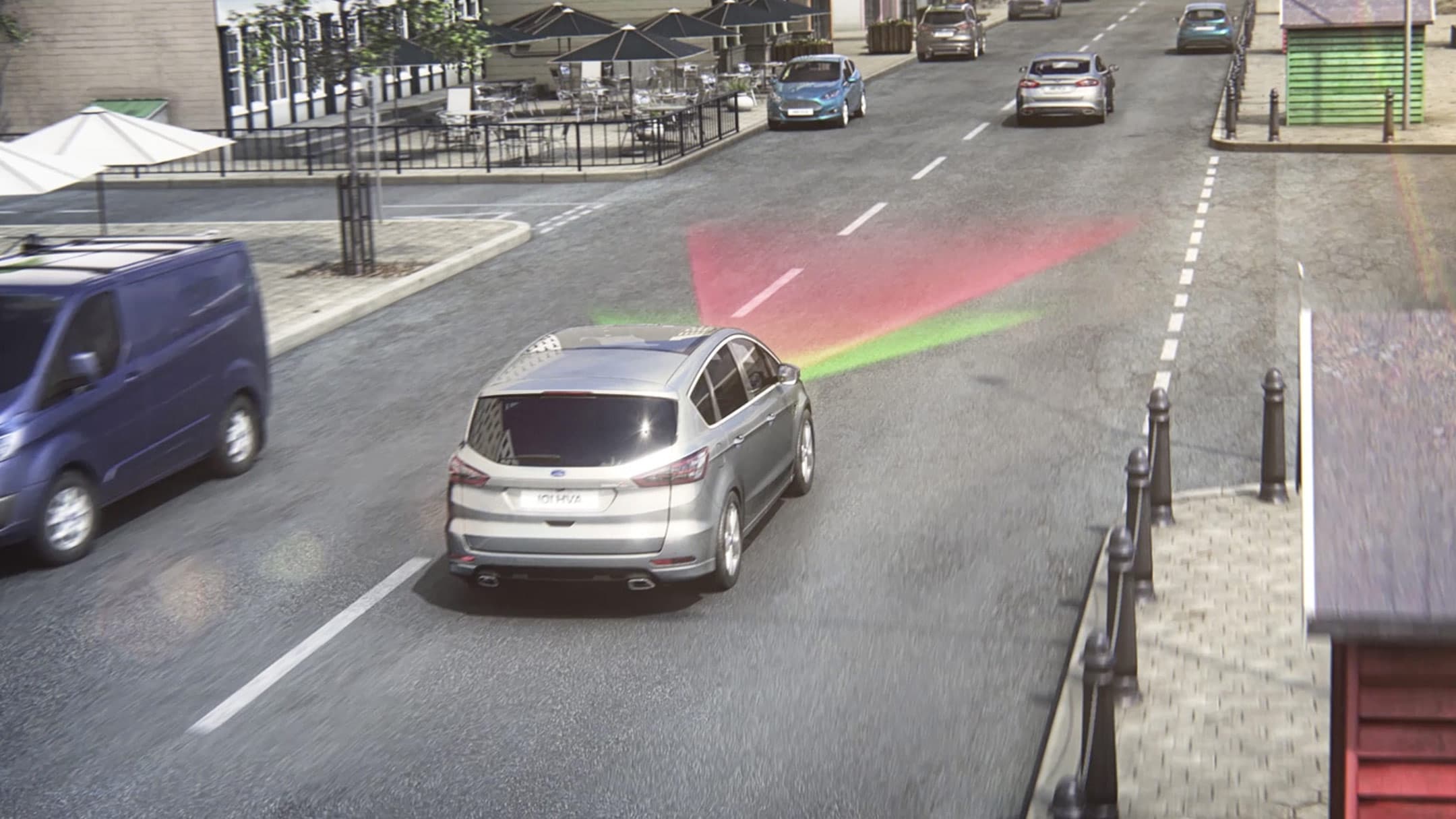 Ford galaxy trailing another car with Adaptive Cruise Control