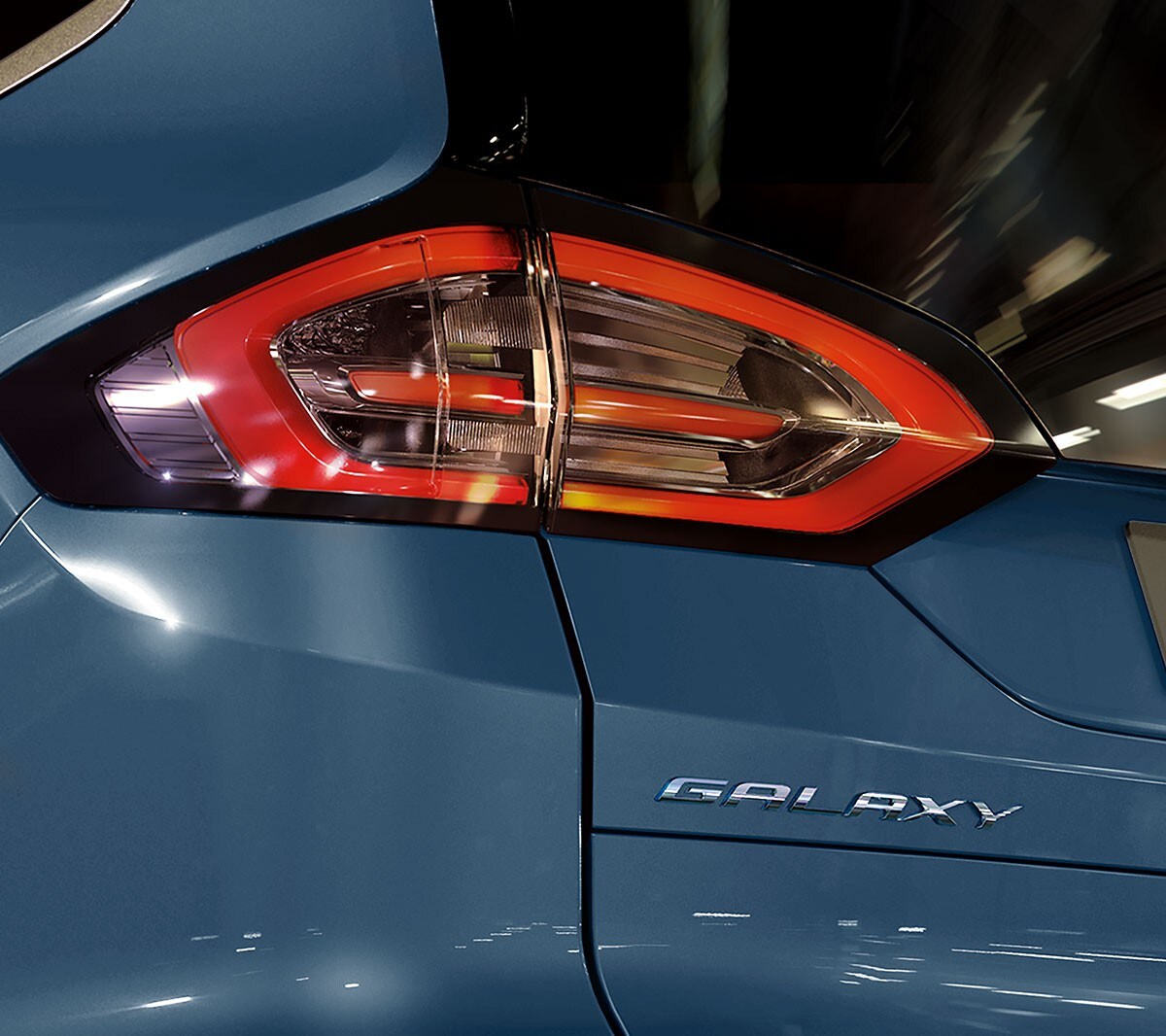 Chrome Blue Ford Galaxy rear taillights