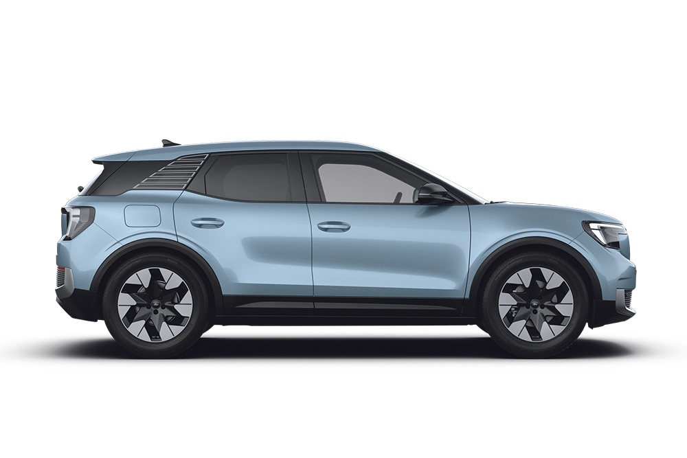 Blue Ford Explorer, part of the Ford family cars range.