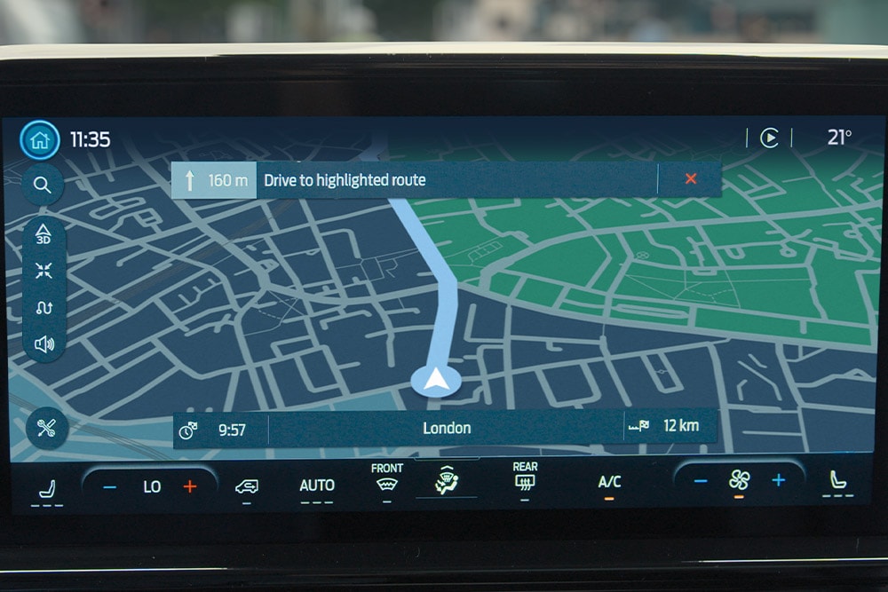 Connected navigation in the Tourneo Custom