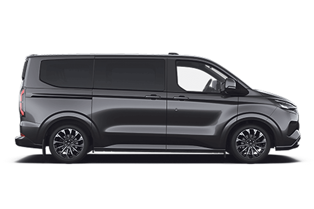 Side profile of a Ford E-Tourneo Custom