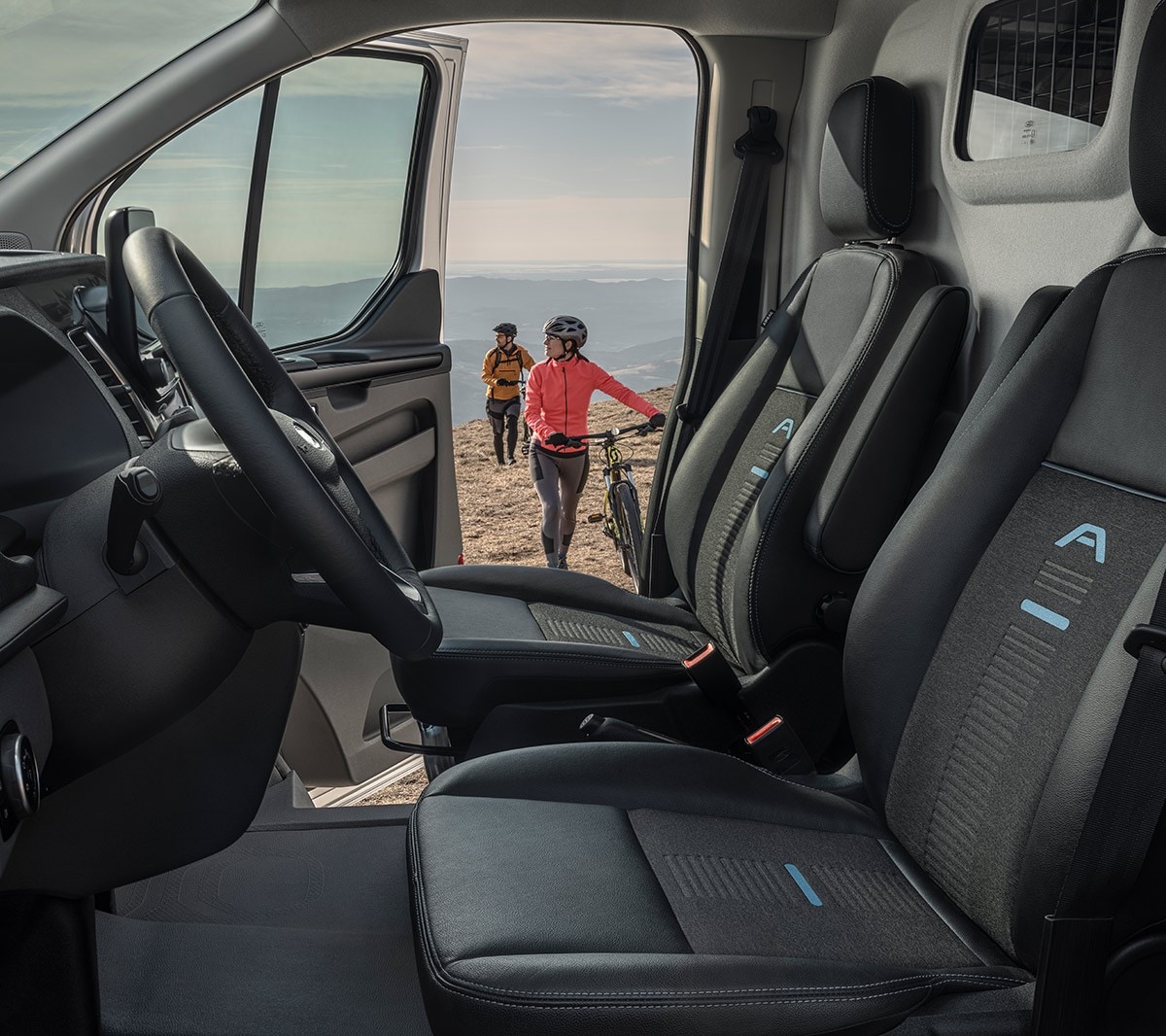 Ford Transit Custom Active interior from driver's side view