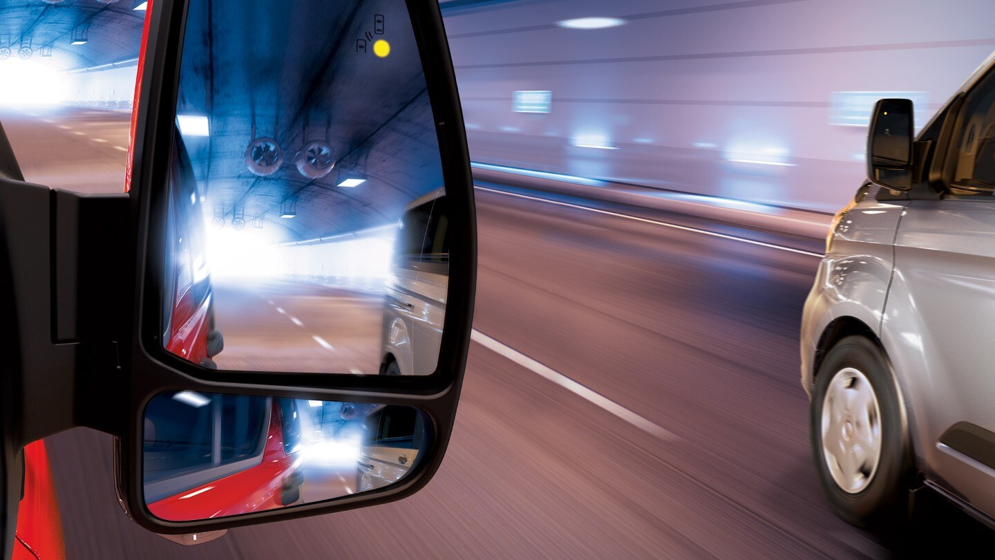 New Ford Tourneo side door mirror close up