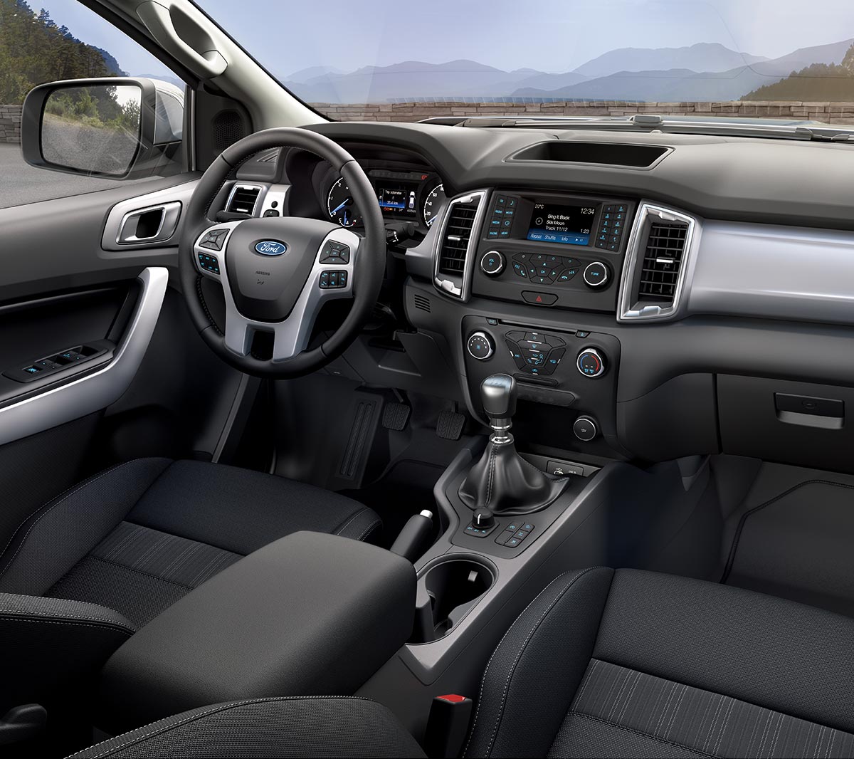 Ford Ranger XLT interior cabin view