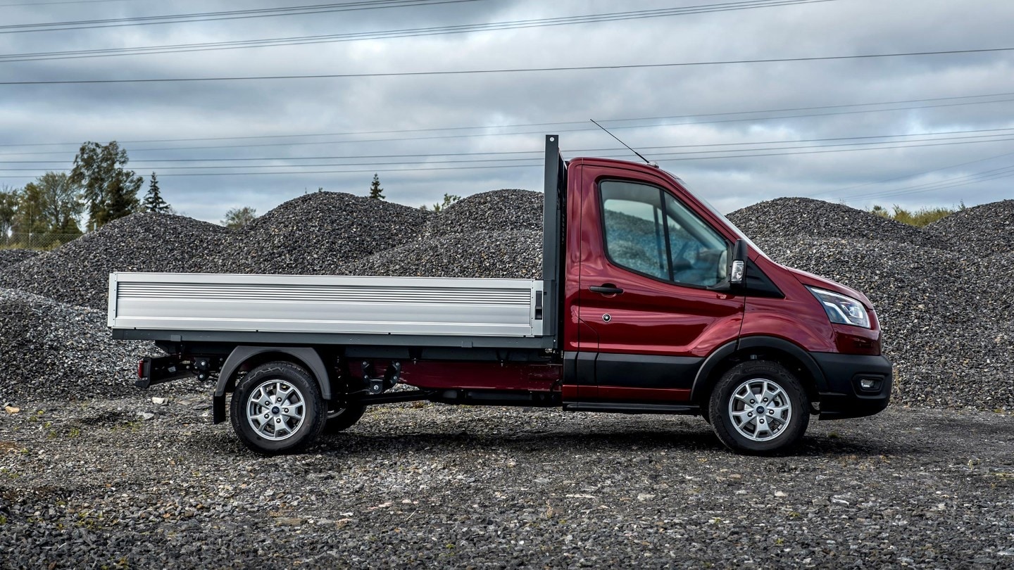 New Transit Chassis Cab headlight close up