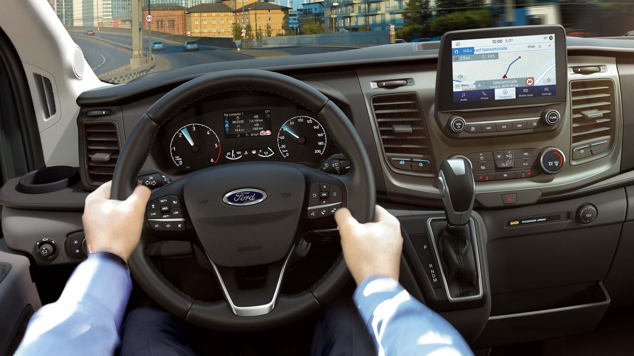 Ford Transit Chassis Cab interior dashboard view