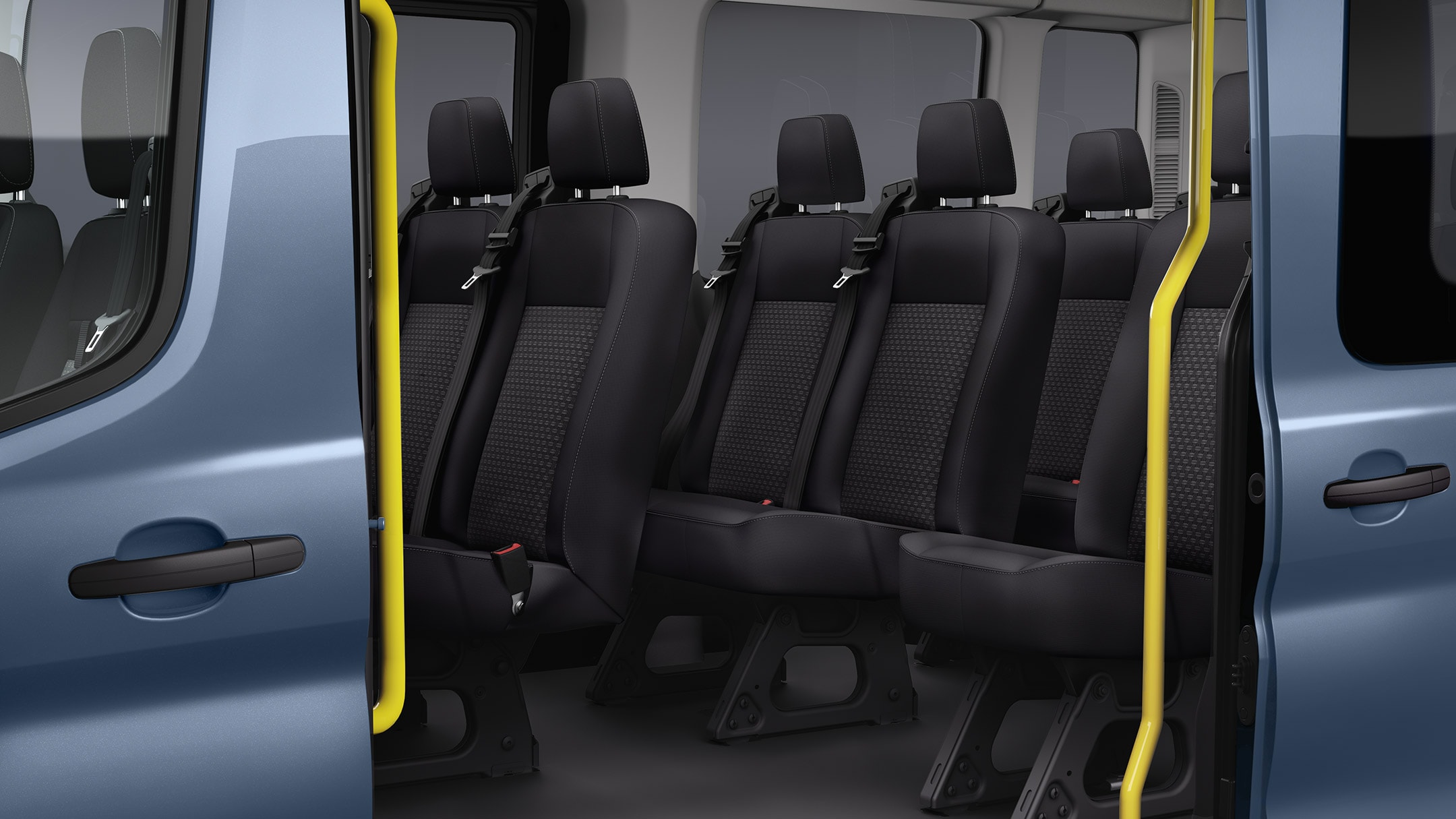 Transit Minibus with open door Transit Minibus with open door