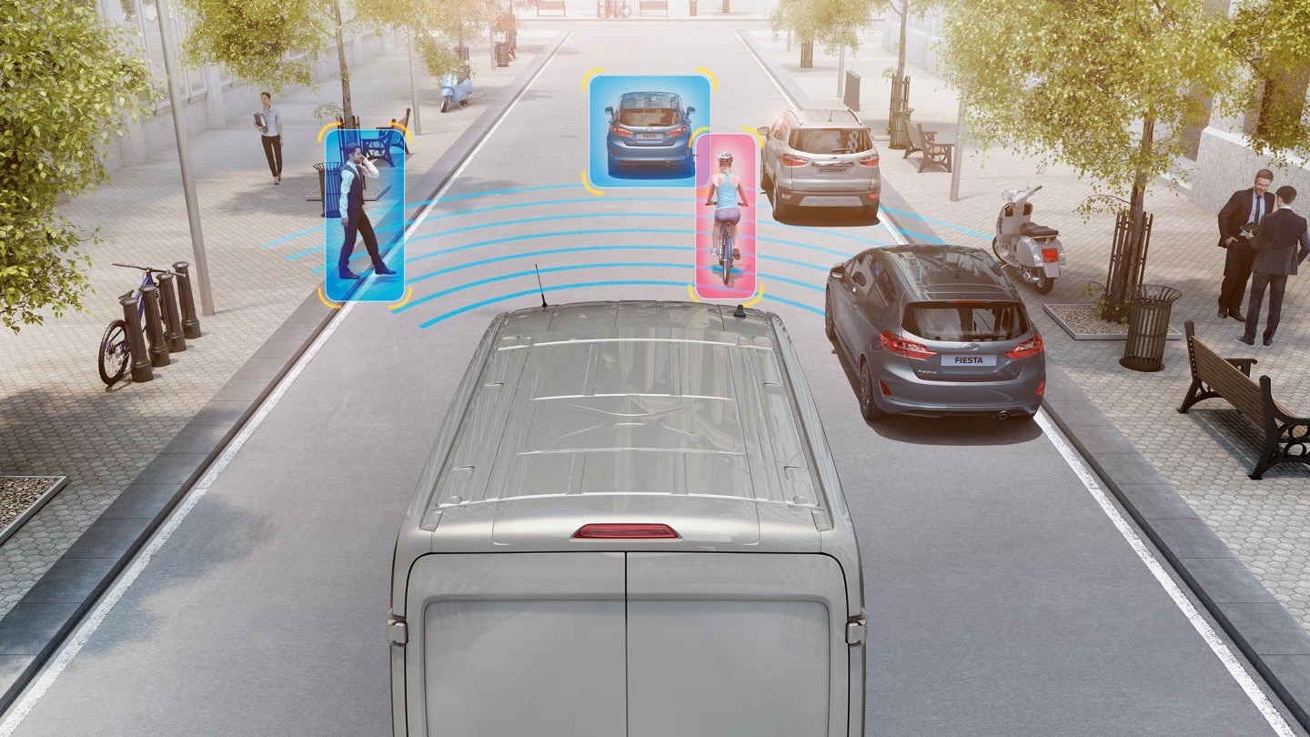 Ford Transit Van pre-collision assist graphic