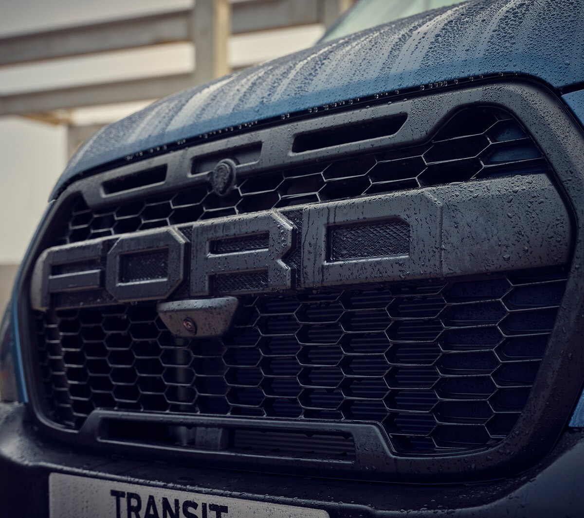 Ford Transit Van Trail exterior with front grille close up