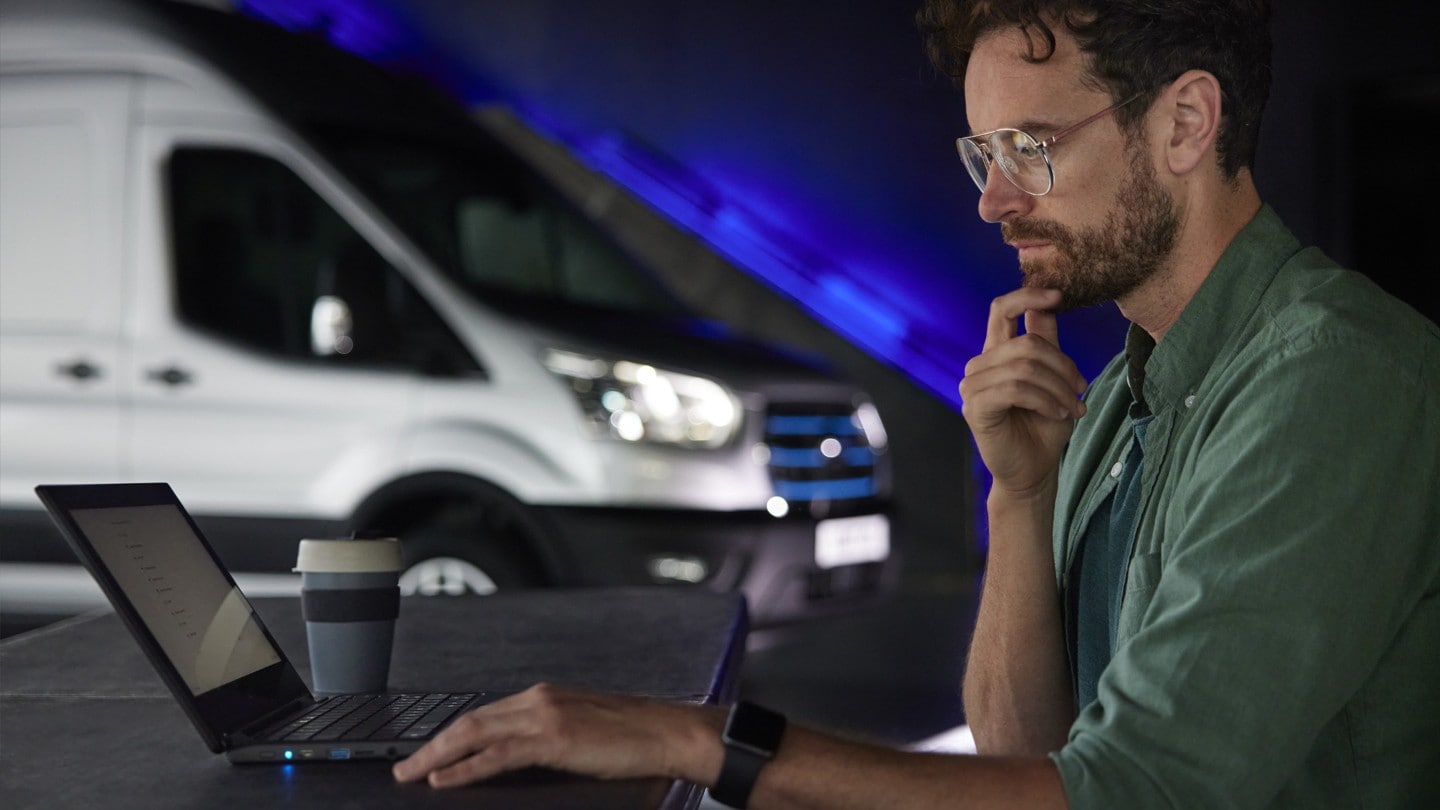 Man working on computer