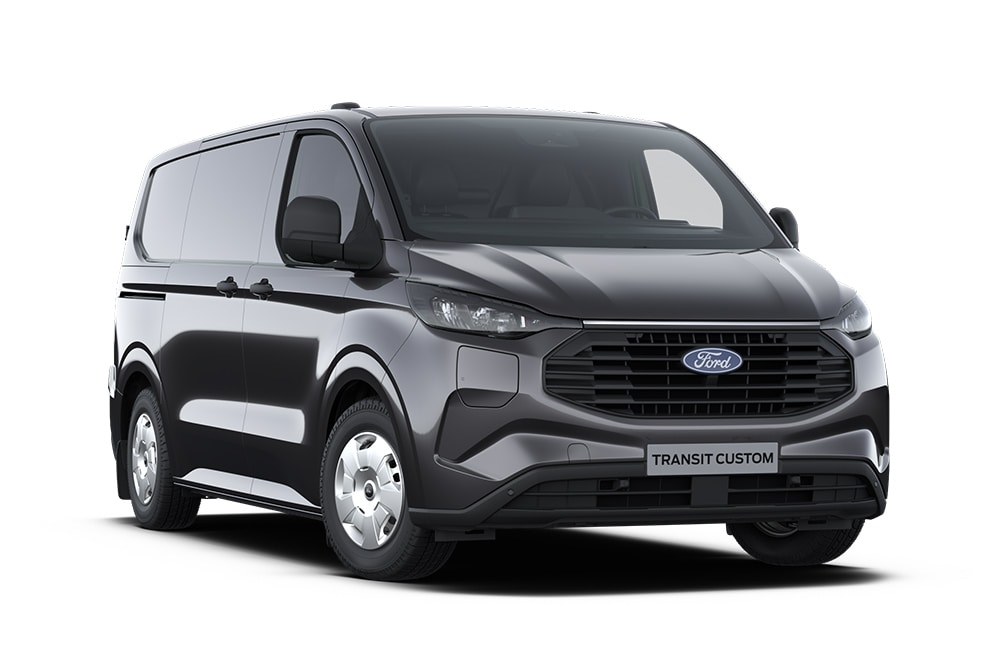 Dark gray Trend Ford Transit Custom van.