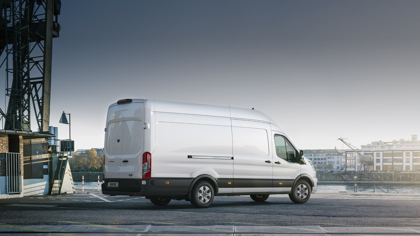 Ford Transit in White in the road