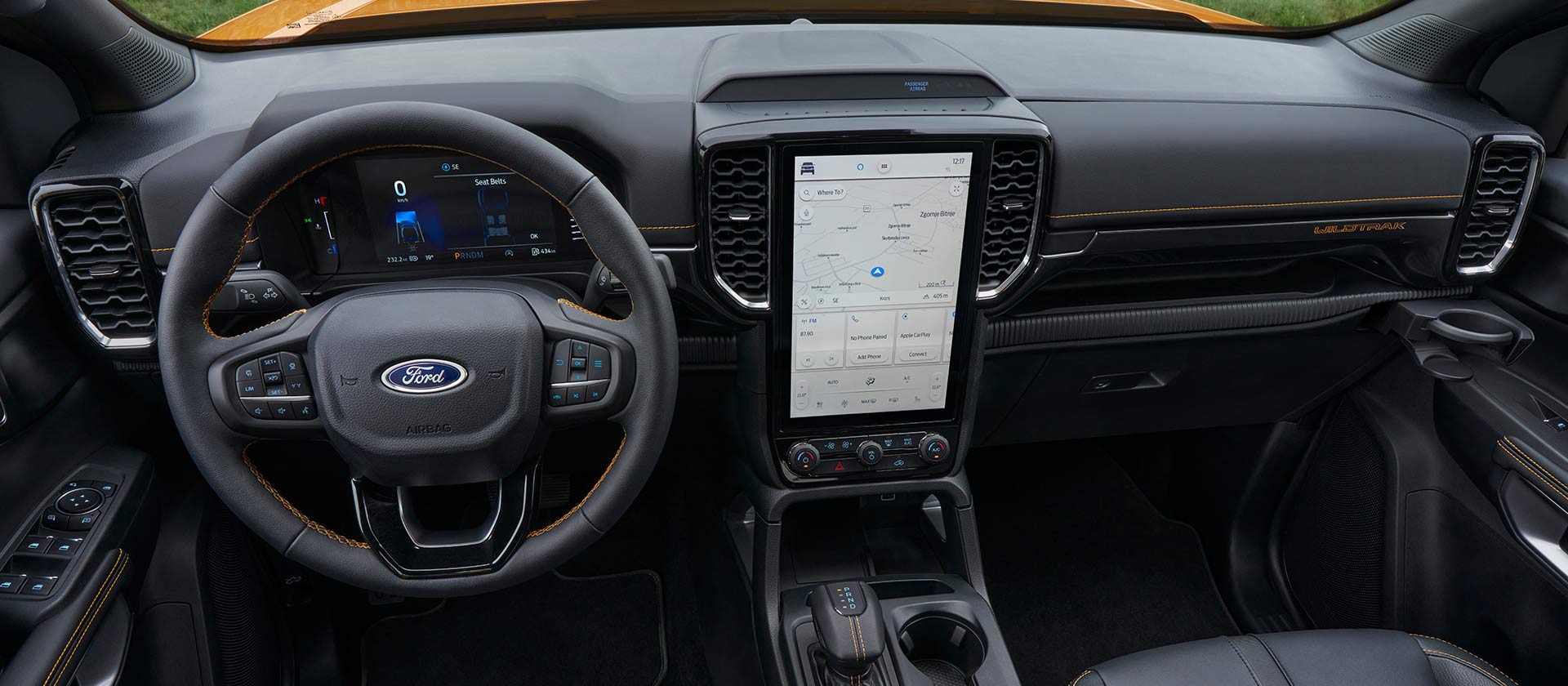 Ford Ranger Wildtrak front seats including 6 or 8 way adjustable driver's seat.