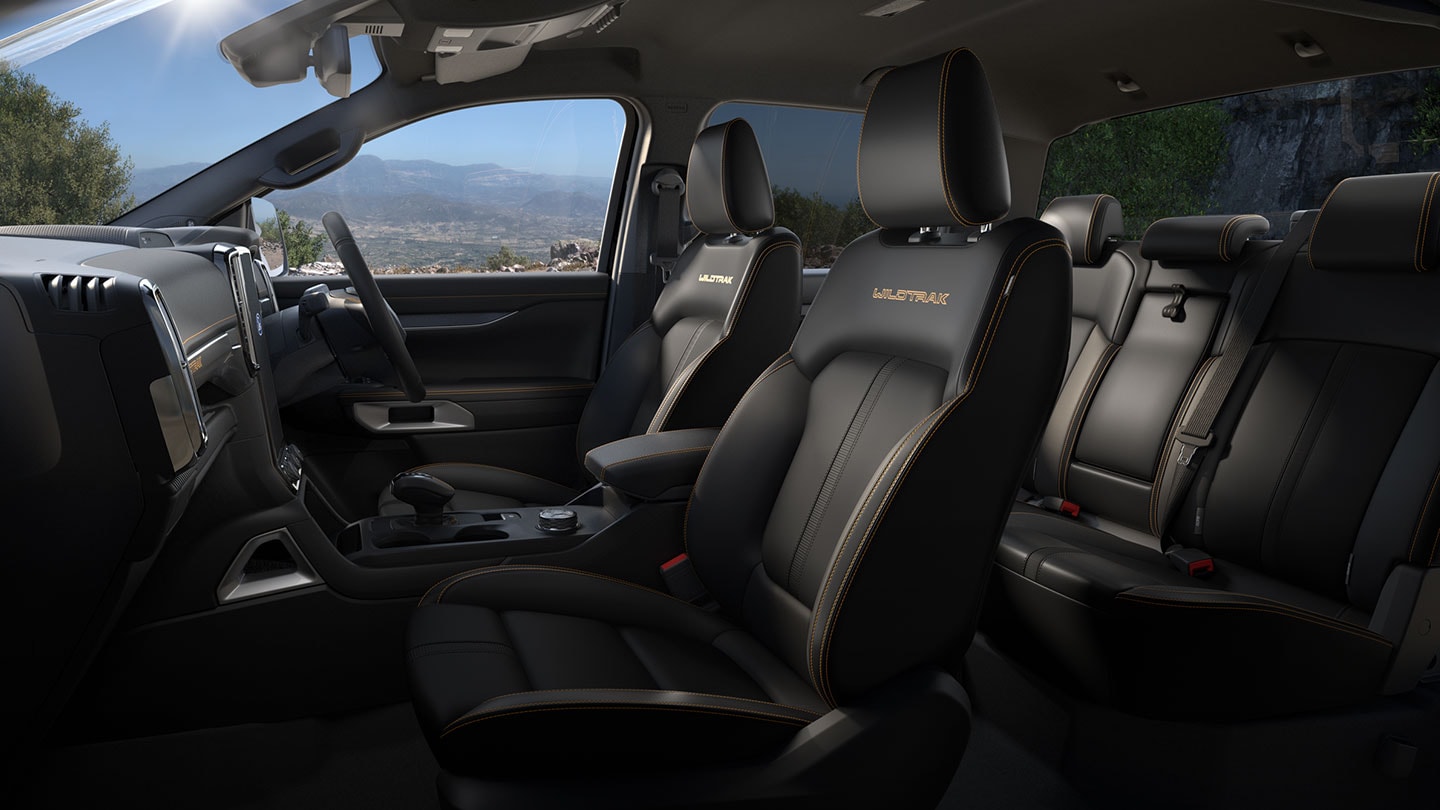 Interior of a Ford Ranger Double Cab.