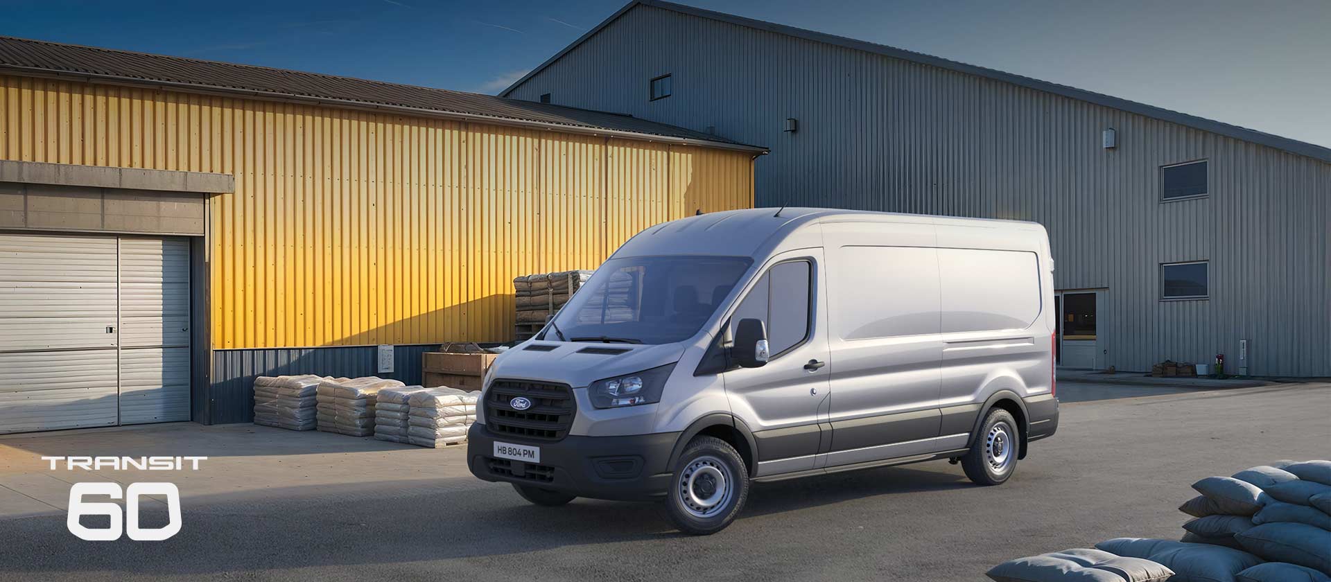 Ford Transit Van in Moondust Silver
