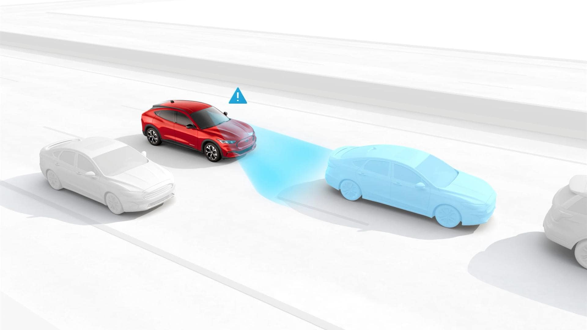 Graphic illustrating the Driver Alert System on a Ford vehicle.