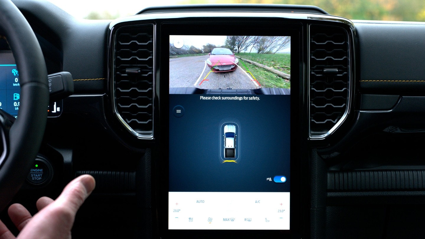 Ford Ranger active park assist display