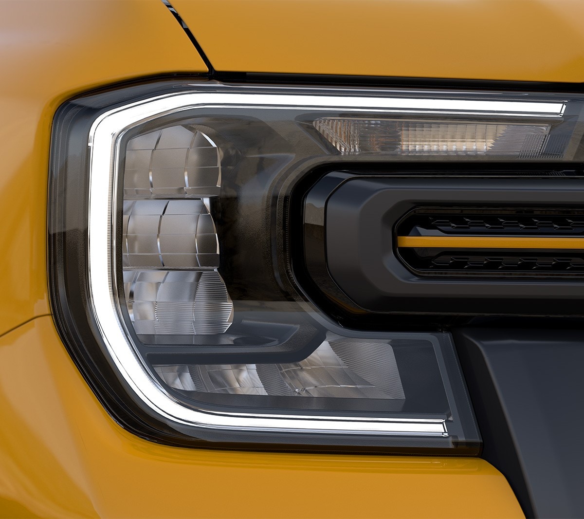 Ranger Wildtrak X front light detail