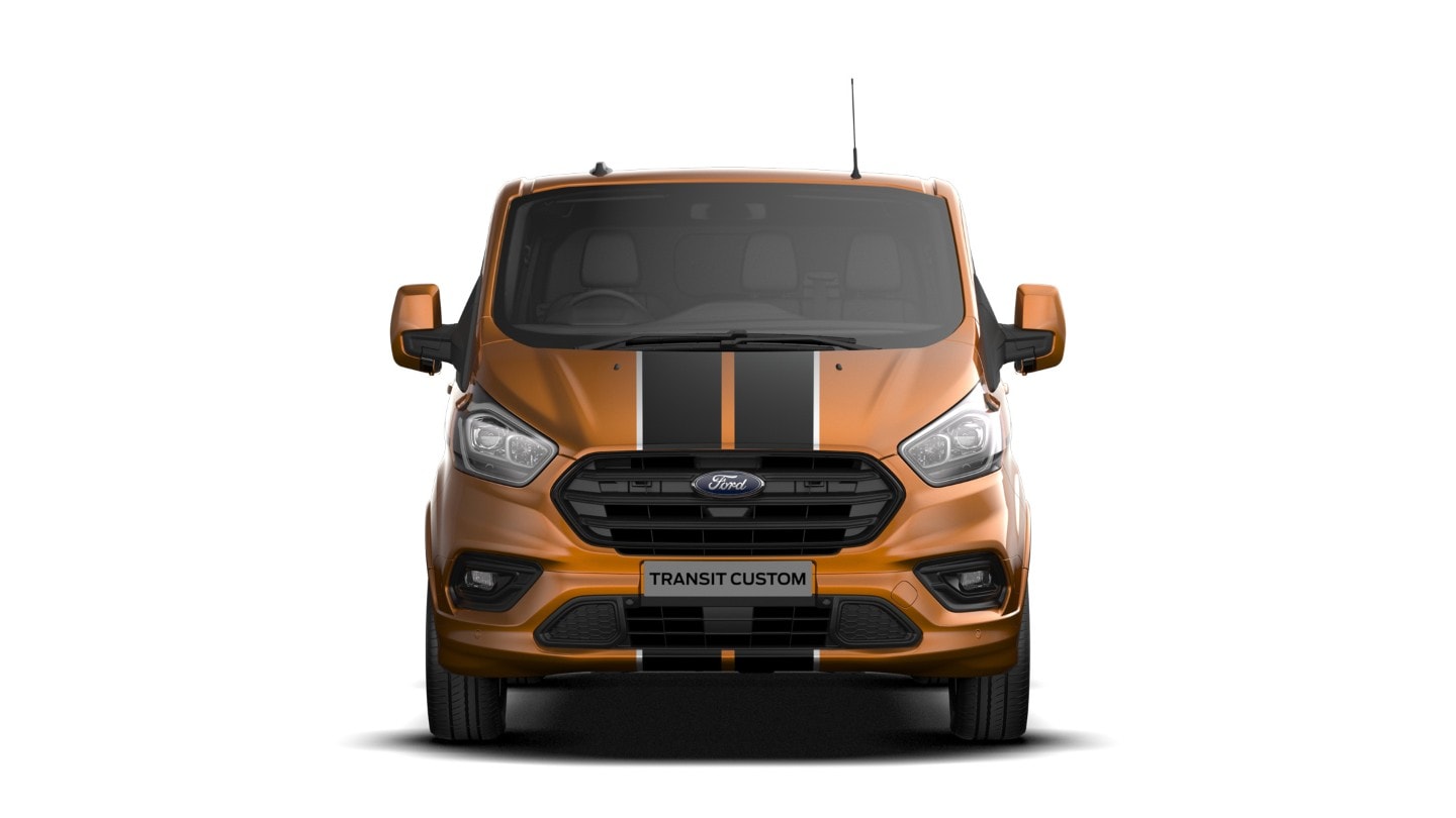 Transit Custom Double Cab-in-Van Sport in Orange Glow 