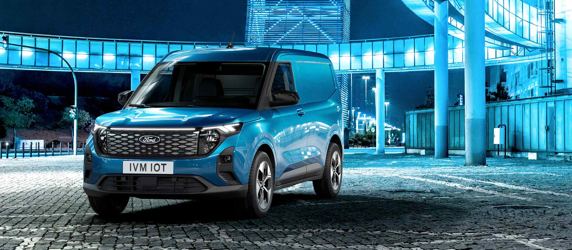 Ford E-Transit Courier Front View Blue