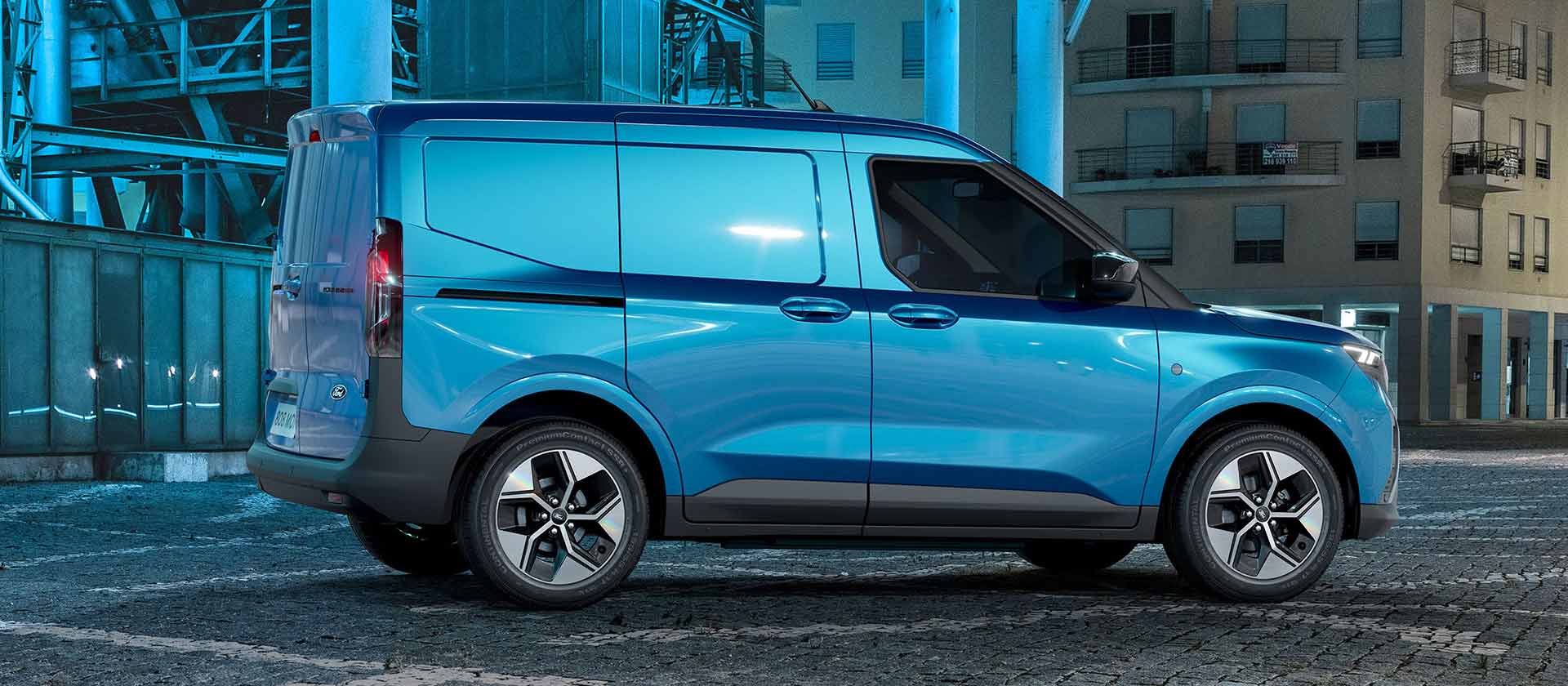 Ford E-Transit Courier Grey Right Side