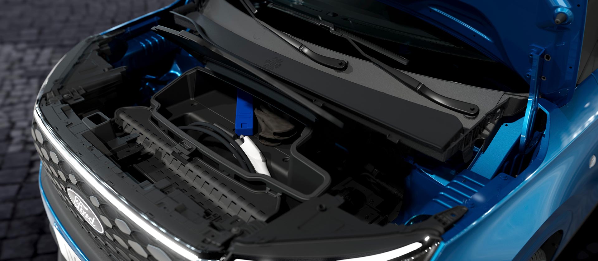 Ford E Transit Courier Front Trunk Detail
