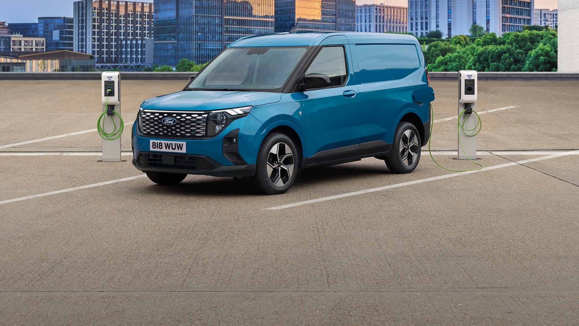 All-new E-Transit Courier being charged