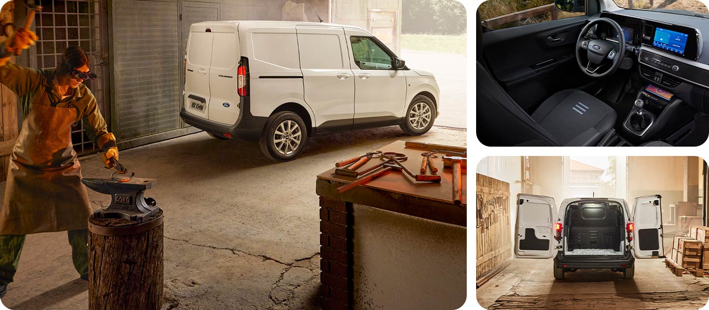 Ford Transit Courier Van graphic collage