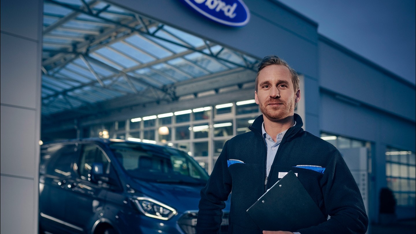 Group of Ford workers collaborating