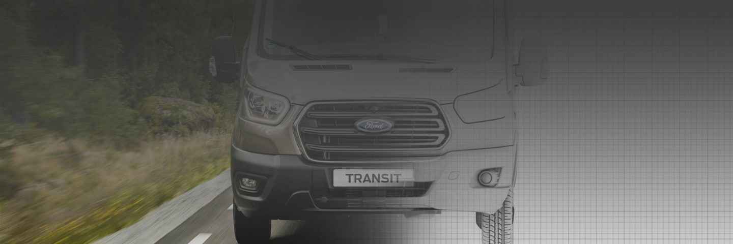 Ford Transit Van driving near forest