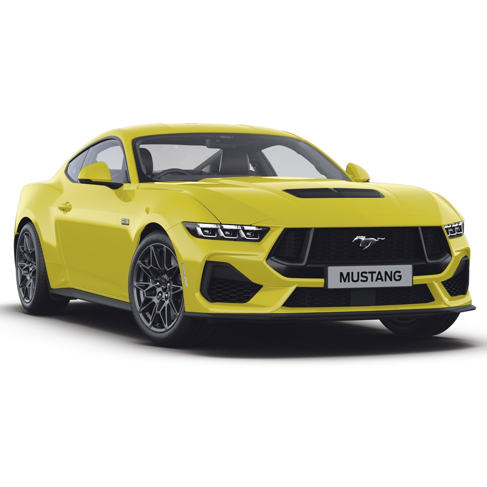 Yellow Ford Mustang