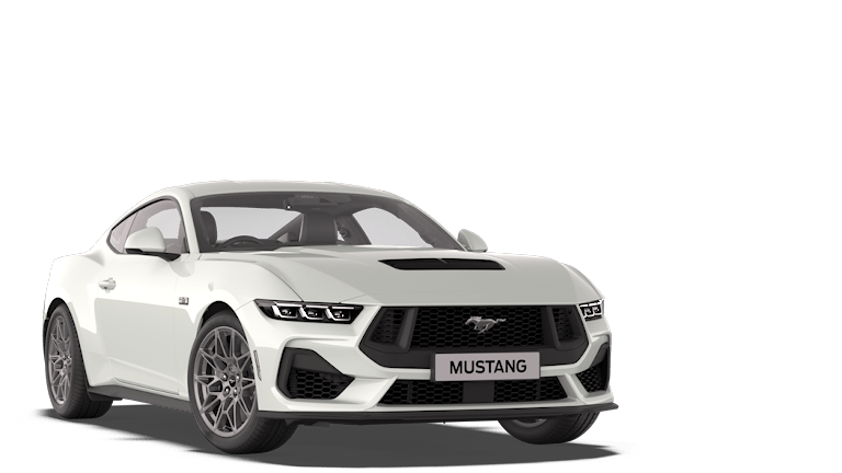 Oxford White Ford Mustang GT exterior front angle