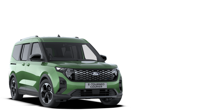 Bursting Green Ford E-Tourneo Courier