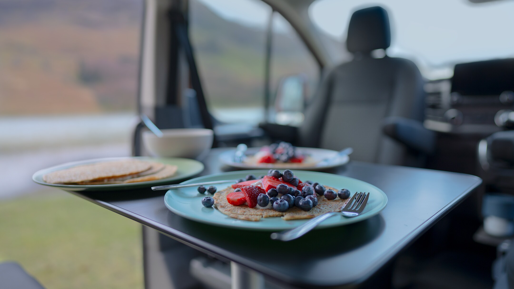 Ford Transit Nugget Meal on the Table