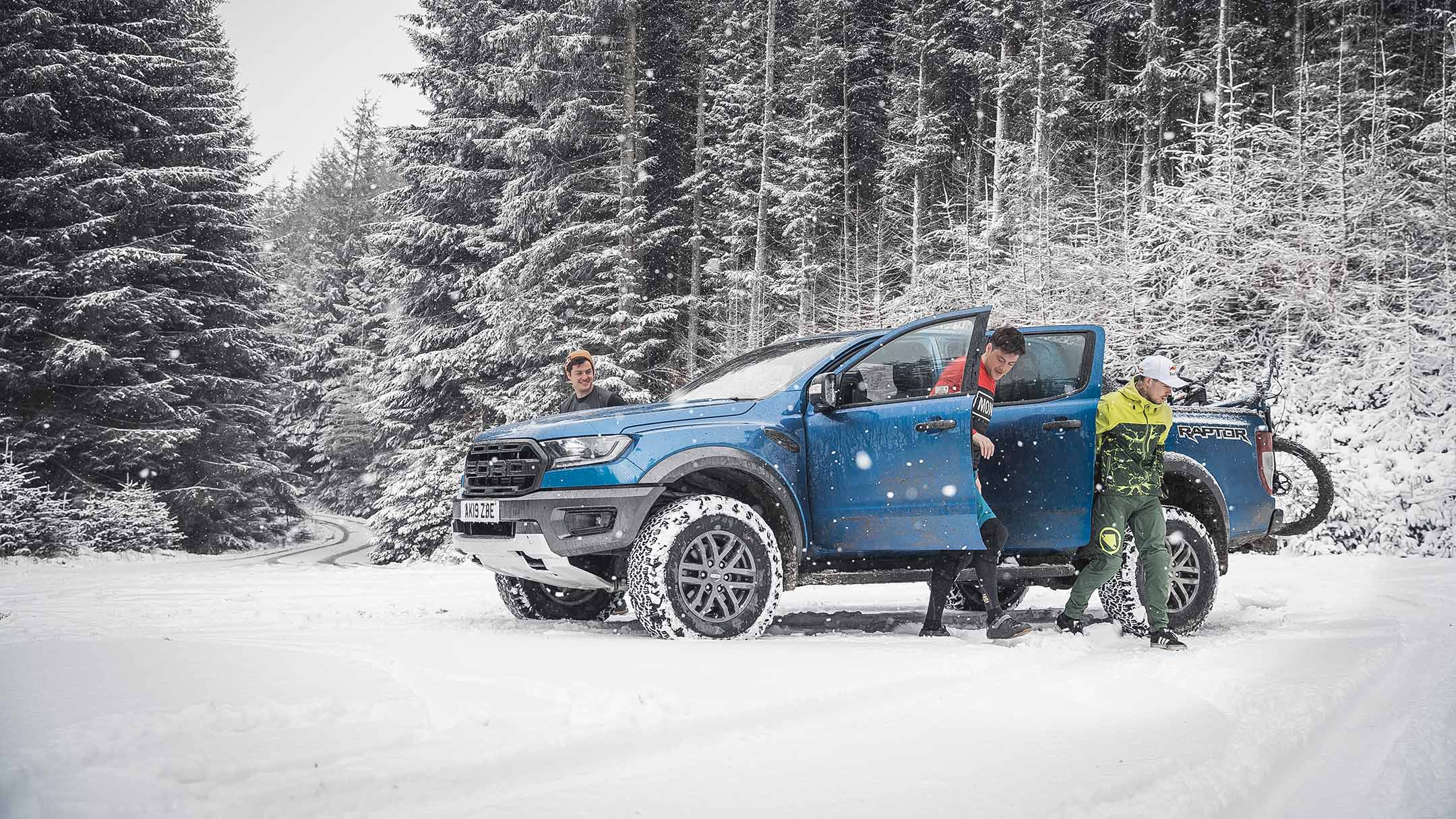 Ford Ranger Raptor in the snow