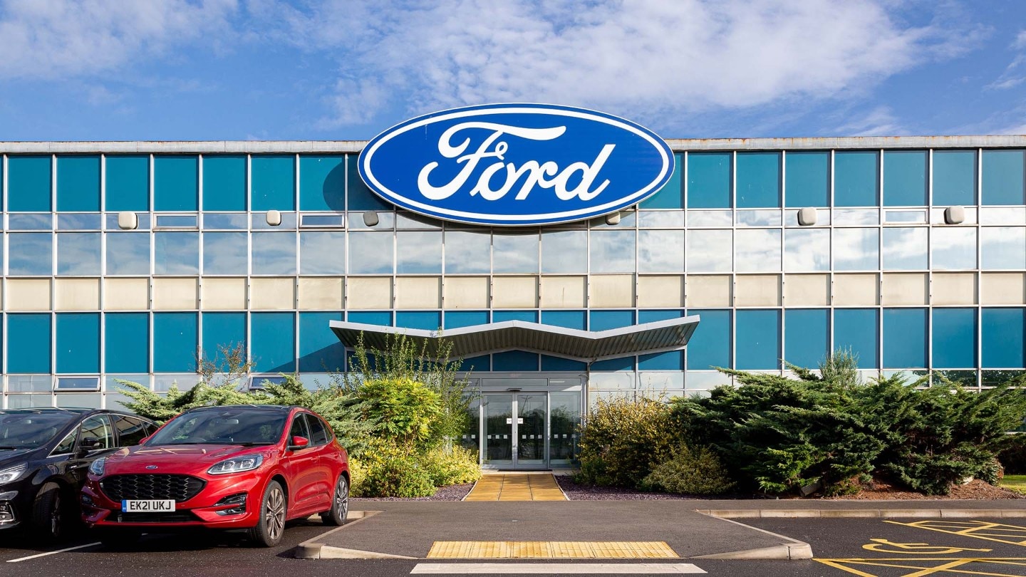 Ford Car in front of building