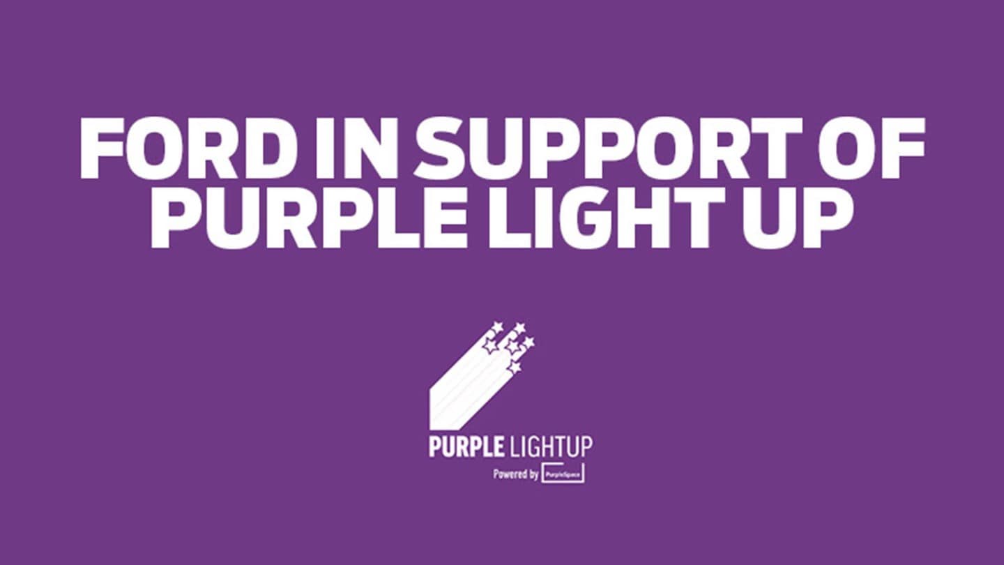 Ford Purple Lights Up Day